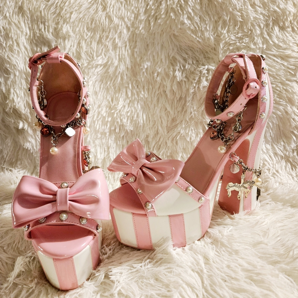 Sugar Thrillz: Painted Ponies Platform Heels, Size 8, BNIB Dolls Kill